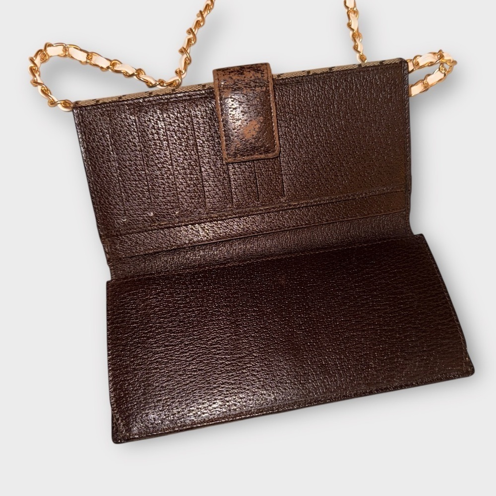 Gucci GG Canvas Wallet w/ Optional Gold + Silver Chain (Authentic, COA Included) - Picture 6 of 15